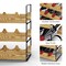 3-Tier Stackable Wine Rack Holds 4 Bottles per Tier, Metal & Bamboo Wine Storage Rack
